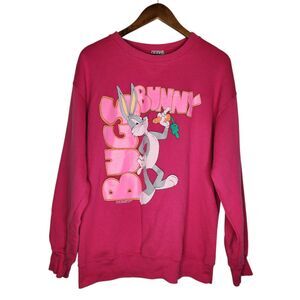 Vintage 1993 Bugs Bunny Womens XL Pink Sweatshirt Signal Sports Made in U.S.A.